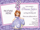 Customized First Birthday Invitations Custom Photo Invitations sofia the First Birthday Invitation