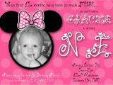 Customized First Birthday Invitations Minnie Mouse First Birthday Custom Invitation by Chloemazurek