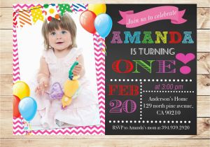 Customized First Birthday Invitations Personalized 1st Birthday Invitations with by