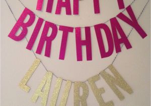 Customized Happy Birthday Banner Happy Birthday Banner Custom Name Sweet by Emeryandelliot