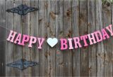 Customized Happy Birthday Banner Happy Birthday Banner Personalized Birthday Banner Pink