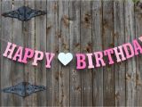 Customized Happy Birthday Banner Happy Birthday Banner Personalized Birthday Banner Pink