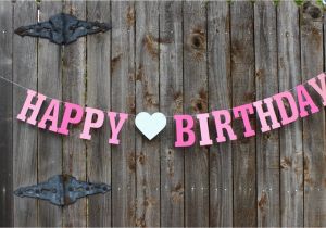 Customized Happy Birthday Banner Happy Birthday Banner Personalized Birthday Banner Pink