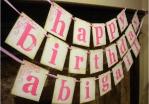 Customized Happy Birthday Banner Items Similar to Happy Birthday Banner Customized with