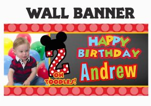 Customized Happy Birthday Banner Little Mouse Birthday Banner Personalized Happy Birthday