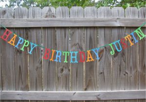 Customized Happy Birthday Banner Personalized Happy Birthday Banner Made to order
