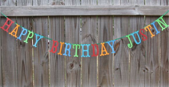 Customized Happy Birthday Banner Personalized Happy Birthday Banner Made to order