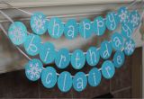 Customized Happy Birthday Banner Personalized Snowflake Happy Birthday Banner by