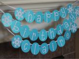 Customized Happy Birthday Banner Personalized Snowflake Happy Birthday Banner by