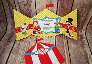 Cut Out Birthday Invitations Circus Tent Invitation Set Of 10 Art Paper Creative Party