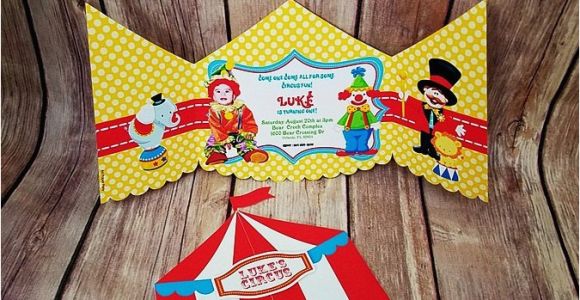 Cut Out Birthday Invitations Circus Tent Invitation Set Of 10 Art Paper Creative Party