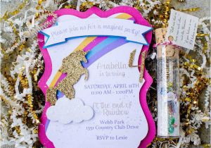 Cut Out Birthday Invitations Kara 39 S Party Ideas Rainbow Unicorn Birthday Party