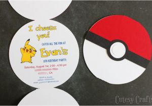 Cut Out Birthday Invitations Pokemon Birthday Party Invitations with Free Silhouette