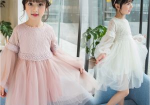 Cute Birthday Dresses for Girls Lace Princess Dress for Girl Korean Cute Thin Dress Kids