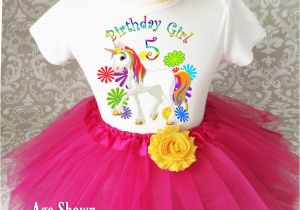 Cute Birthday Girl Outfits Cute Pink Rainbow Unicorn 5th Fifth Birthday Tutu Outfit