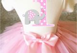 Cute Birthday Girl Outfits Grey Pink Elephant Cute Baby Girl 1st First Birthday Tutu