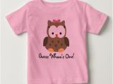 Cute Birthday Girl Shirts Cute Baby Girl Owl First Birthday T Shirt Zazzle