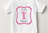 Cute Birthday Girl Shirts Cute Pink Girl 39 S First Birthday Infant T Shirt Zazzle