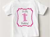 Cute Birthday Girl Shirts Cute Pink Girl 39 S First Birthday Infant T Shirt Zazzle