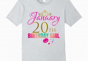 Cute Birthday Girl Shirts Girly Cute January 20th Birthday Girl Women Party Shirt