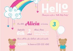 Cute Birthday Invite Sayings Hello Kitty Birthday Party Ideas Invitations Wording Crafts