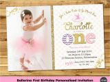 Cute First Birthday Invitation Wording Tutu Cute 1st Birthday Pink and Gold Personalised