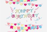 Cute Happy Birthday Banners Cute Birthday Party Flag Birthday Vector Party Vector