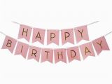 Cute Happy Birthday Banners Happy Birthday Banner Pastel Pink Colour Gold Banner Girl