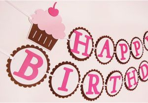 Cute Happy Birthday Banners Items Similar to Cute as A Cupcake Happy Birthday Banner