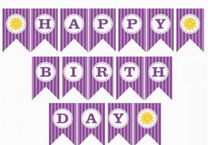 Cute Happy Birthday Banners Rapunzel Birthday Printable Quot Happy Birthday Quot Banner