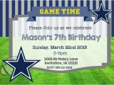 Dallas Cowboys Birthday Party Invitations Dallas Cowboys Birthday Invitation Custom Digital File