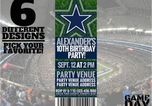 Dallas Cowboys Birthday Party Invitations Dallas Cowboys Birthday Invitation Printable by