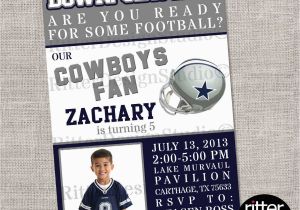 Dallas Cowboys Birthday Party Invitations Dallas Cowboys Football Birthday Invitation by