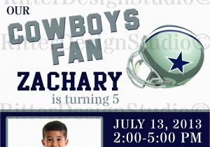 Dallas Cowboys Birthday Party Invitations Dallas Cowboys Football Birthday Invitation Digital File