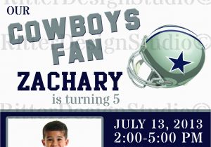 Dallas Cowboys Birthday Party Invitations Dallas Cowboys Football Birthday Invitation Digital File
