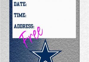 Dallas Cowboys Birthday Party Invitations Dallas Cowboys Kids Invitations A Birthday Cake