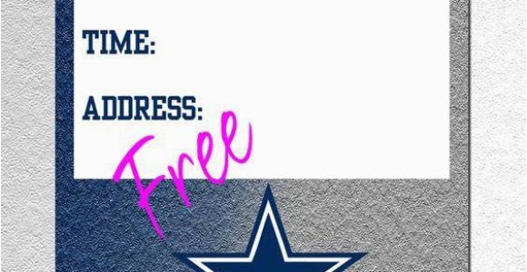 Dallas Cowboys Birthday Party Invitations Dallas Cowboys Kids Invitations A Birthday Cake