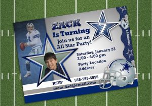 Dallas Cowboys Birthday Party Invitations Dallas Cowboys Nfl Printable Personalized Birthday Party