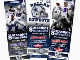 Dallas Cowboys Birthday Party Invitations Dallas Cowboys Ticket Birthday Party Invitation Football