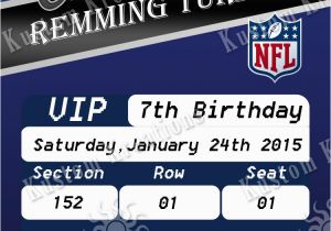 Dallas Cowboys Birthday Party Invitations Nfl Dallas Cowboys Birthday Invitation Kustom Kreations