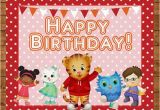 Daniel Tiger Birthday Card Daniel Tiger Happy Birthday Sign Red Stars Daniel Tiger