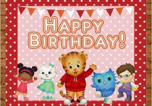 Daniel Tiger Birthday Card Daniel Tiger Happy Birthday Sign Red Stars Daniel Tiger