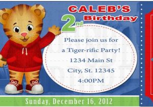Daniel Tiger Birthday Party Invitations 17 Best Images About Daniel Tiger Birthday On Pinterest