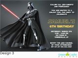 Darth Vader Birthday Invitations 20 Star Wars Invitations Darth Vader Custom Photo