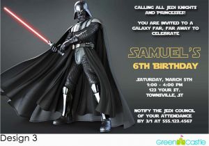 Darth Vader Birthday Invitations 20 Star Wars Invitations Darth Vader Custom Photo