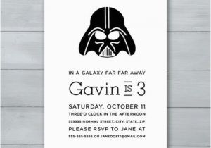 Darth Vader Birthday Invitations Darth Vader Birthday Party Invitation by Pandafunkcreations