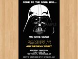 Darth Vader Birthday Invitations Darth Vader Invitation Star Wars Birthday Invitation Star