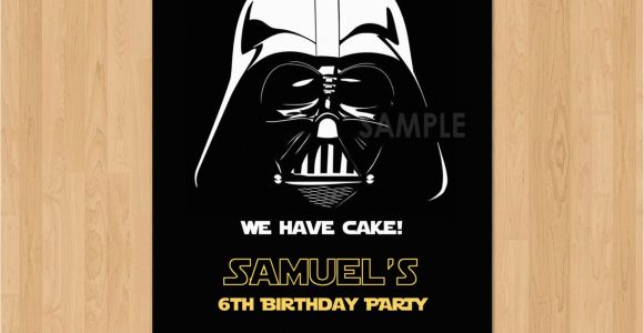 Darth Vader Birthday Invitations Darth Vader Invitation Star Wars Birthday Invitation Star