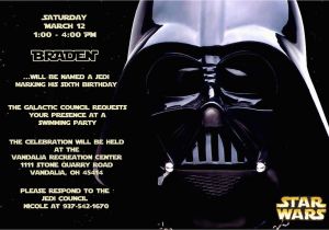 Darth Vader Birthday Invitations Items Similar to Darth Vader Birthday Invitation On Etsy