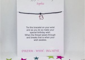 Daughter 13th Birthday Card 13th Birthday Bracelet Card 13th Birthday Gift Daughter